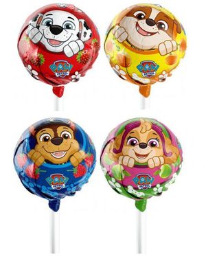 1 stk Paw Patrol Lollipop - Assorterte Kjærligheter på Pinne med Fruktsmak
