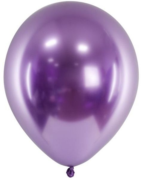 10 stk 30 cm - Lilla Glossy Mirror Ballonger