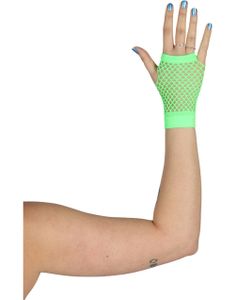 Korte Fingerløse Nettinghansker - Neon Grønne