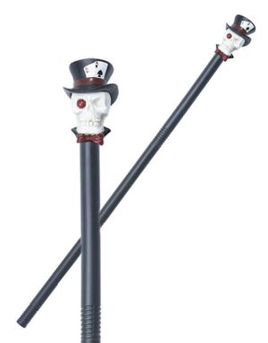 Voodoo Witch Doctor Cane - Stokk med Hodeskalle 88 cm