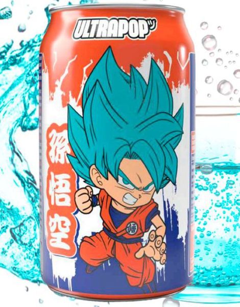 Goku Strawberry & Banana Soda - Brus med Jordbær- og Banansmak - ULTRAPOP 330 ml (Polen)