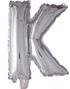 JUMBO Sølvfarget Bokstavballonger A-Z - 102 cm