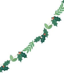 Jule Mistletoe Banner i Papir med 1,5 Meter Tråd