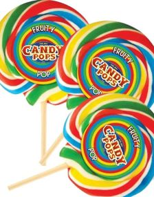 30 stk Fruity Pops - Store Håndlagde Kjærligheter på Pinne med Fruktsmaker 75 gram - Hel Eske 2250 gram