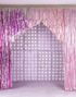 Tosidig Lavendel Matt/Glossy Ombre Waffle Folie Ballong for Backdrop/Bakgrunn 55x110 cm
