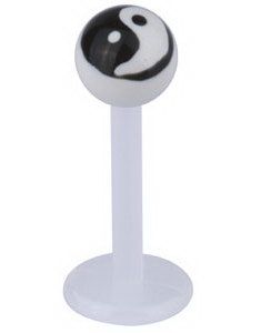 Yin Yang Labret - White/Black