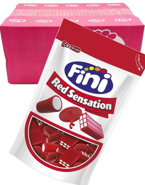 16 stk Fini Sensation Red Mix - Forskjellig Vingummi med Fyll - Hel Eske 2,64 kg