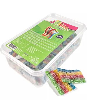 1 kg Jellioo Sura Mattor Rainbow - Regnbuefarget Sur Vingummi