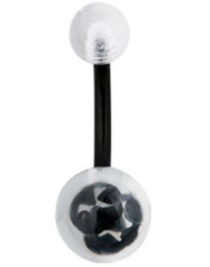 Cross Svart Navlepiercing