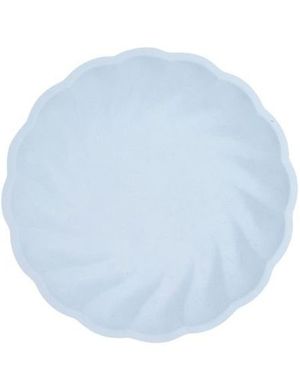6 stk Vert Decor Runde Blå Papptallerkener 19 cm - Miljøvennlige
