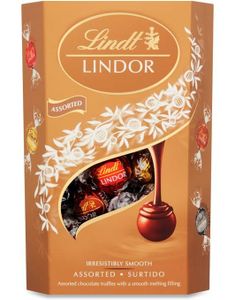 Stor Lindt Lindor Assorted - Forskjellig Sjokolade Trøfler med Fyll 337 gram