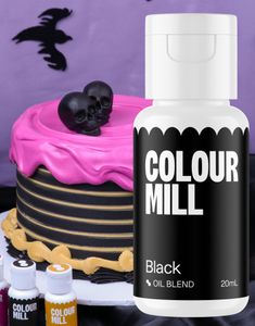 Colour Mill Svart Oljebasert Matfarge - 20ml