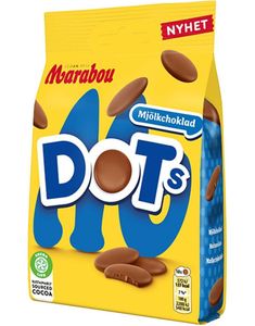 Marabou Dots Mjölkchoklad  - Melkesjokoladebiter 120 gram