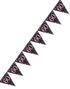 60 Års Feiring - 4 Meter Svart og Rosa Glitrende Flaggbanner