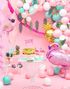 Rosa Flamingo-Formet Folieballong 70x121 cm