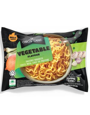 Asia's Best Instant Noodle Vegetable 65g - Grønnsaks Nudler
