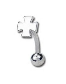 Ridder Kors - 1.2 x 8 mm Øyenbrynspiercing