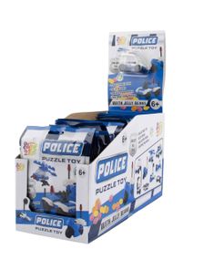 20 stk Police Puzzle Toy Candy - Jelly Beans og Assortert Politi Kjøretøy/Utstyr Lekefigur - Hel Eske