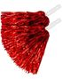 2 stk Pom Poms - Metallisk Rød