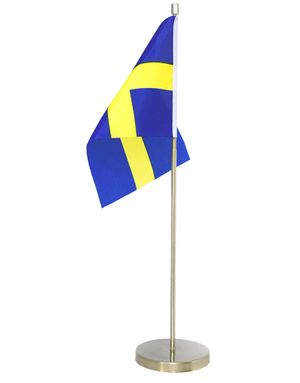 Svensk Bordflagg med Metallstett 