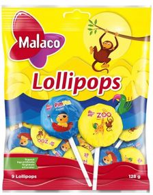 Malaco ZOO & Pimpim Kjærlighet på Pinne - 128 g