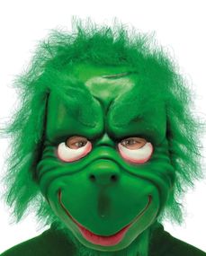 Grinchen / The Grinch Inspirert Heldekkende Maske med Hår