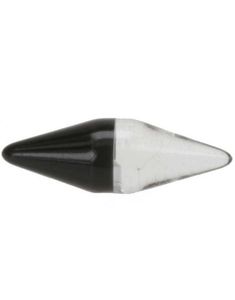 Spiss Pille Svart/Blank - 5x15 mm Akrylkule til 1,6 mm stang