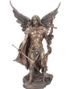 Stor Bronsefarget Erkeengel Gabriel Figur 33,5 cm