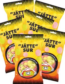 20 Poser med Dunder Mix / ʺJätteʺ Sur / Surt Sukkertøy - Hel Eske