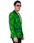 Grønn Saint Patrick's Dressjakke med Trekløver Motiver til Herre - XX-Large