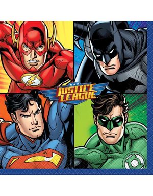 16 stk Justice League Servietter 33x33 cm
