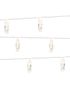 Lyslenke med 10 LED Klyper 140 cm