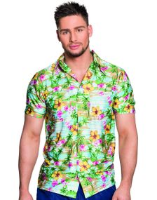 Blå Hawaii Kostymeskjorte med Strandmotiv