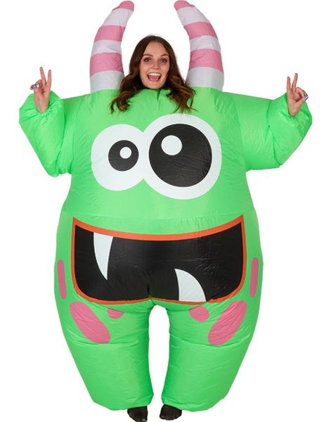 Oppblåsbar Grønn Monster Kostyme - Onesize