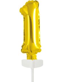 1 tall Kaketopper folieballong 13 cm - Gull