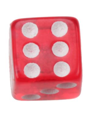 Terning Rød - 5 mm Akrylkule til 1,6 mm stang