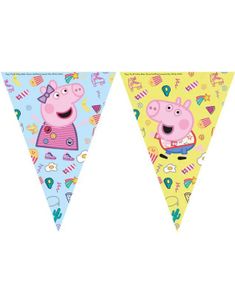 230 cm Banner med Vimpler - Peppa Gris