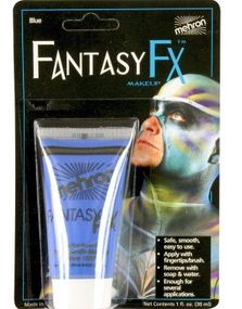 Blue Fantasy F-X Makeup - 30 ml Vannbasert Mehron Ansikt og Kropssminke