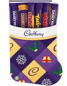 Cadbury Stocking Selection - Julestrømpeformet Gaveeske med Sjokolade 170 gram