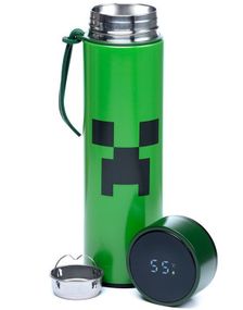 Lisensiert Minecraft Creeper Termos med Digitalt Termometer 450 ml