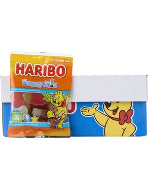 28 stk Haribo Funny Mix 75 gram - Hel Eske