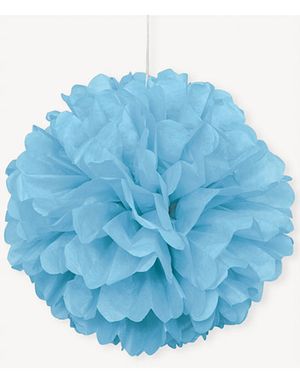 Lys Blå Puff Pom Pom 40 cm