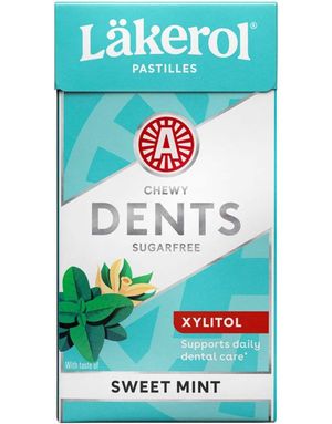Läkerol Dents Sweetmint / Sukkerfrie Pastiller med Søt Mintsmak 36 gram