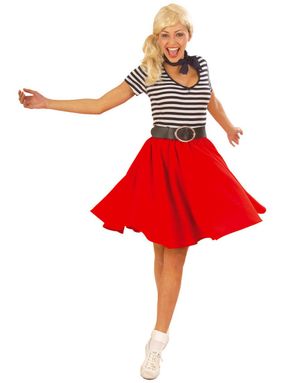 Utsvinget Rockabilly Skjørt - Rød