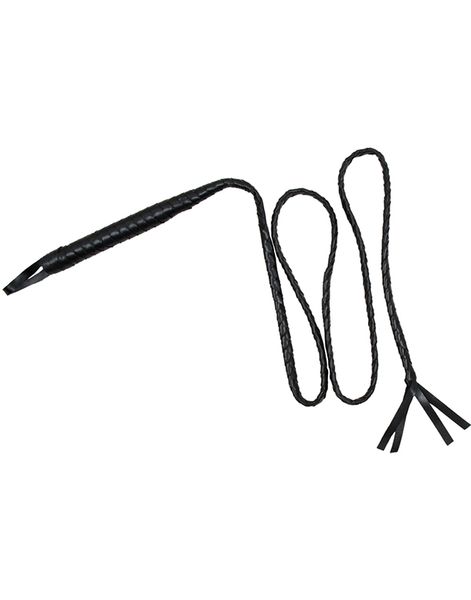 Flettet Svart Pisk 180 cm