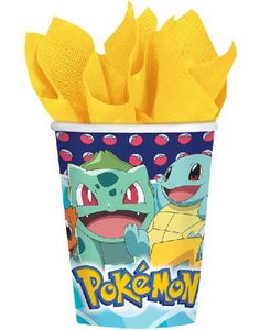 8 stk Pappkrus 250 ml - Pokémon Fest
