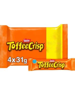 4-pack Nestle Toffee Crisp - Toffefylte Sjokoladebiter med Crisp 124 gram