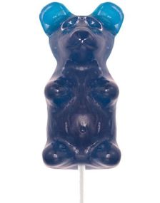 KJEMPESTOR Gummi-Bjørn på Pinne - 227 g - Blue Raspberrry