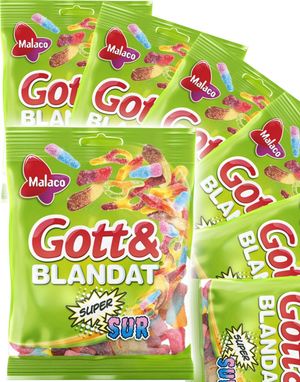 30 stk Godt og Blandet Supersur - Forskjellige Sure Vingummibiter - Hel Eske 3,9 kg