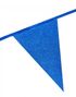 Blått Glitter Banner med Vimpel Flagg 6 meter